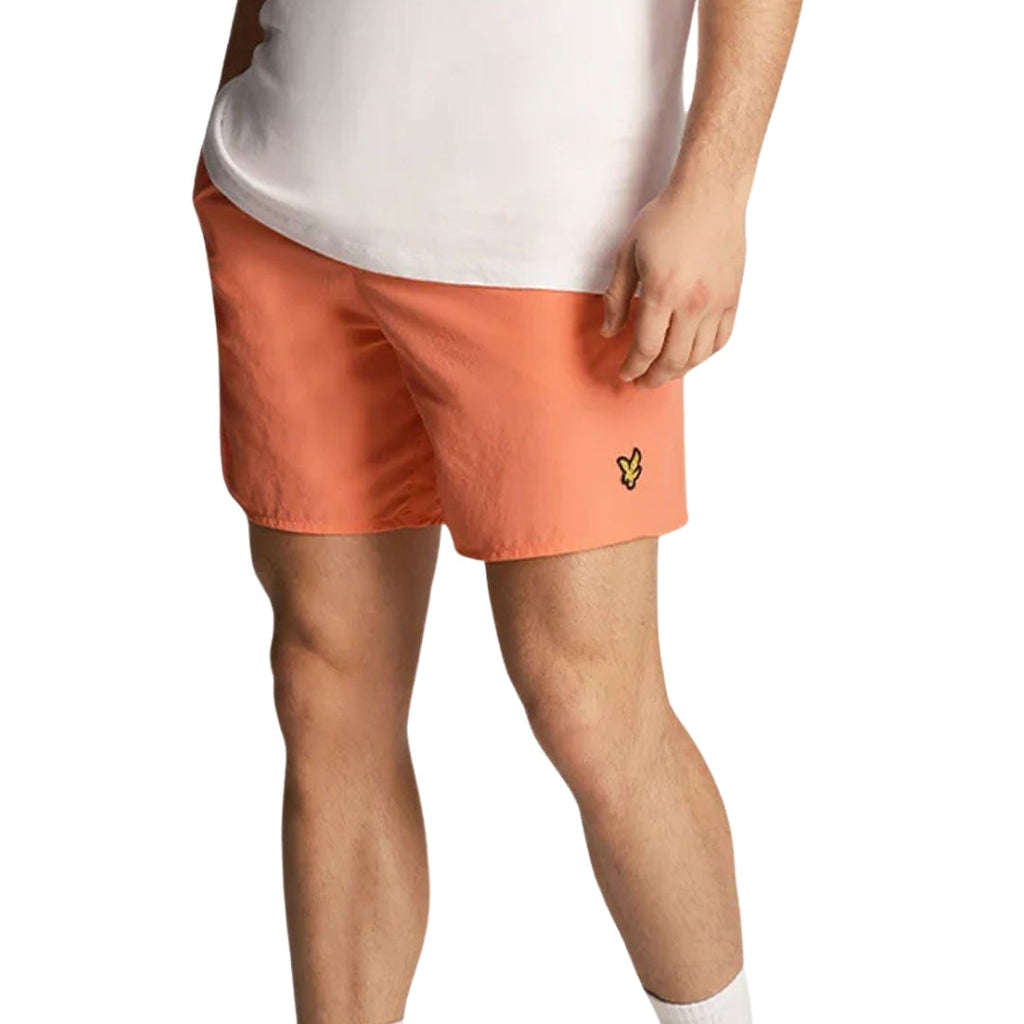 Lyle & Scott Branded Logo Tangarine Tango Swim Shorts M