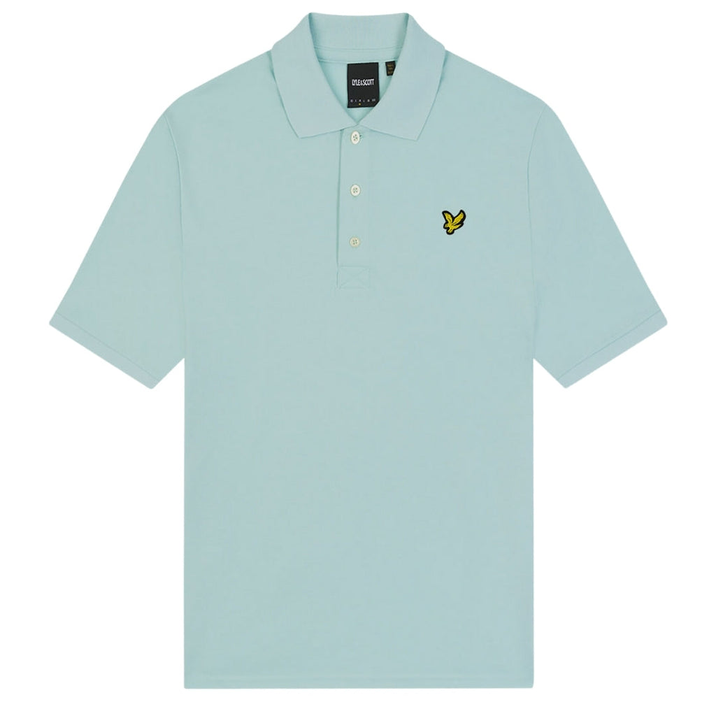 Lyle & Scott Brand Chest Logo Clear Sky Polo Shirt