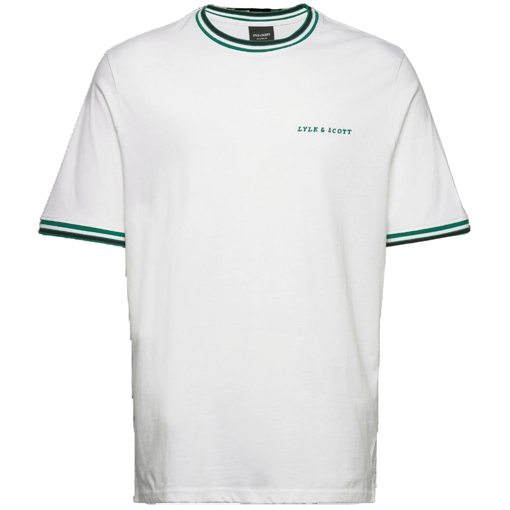 Lyle & Scott Embroidered Tipped White T-Shirt