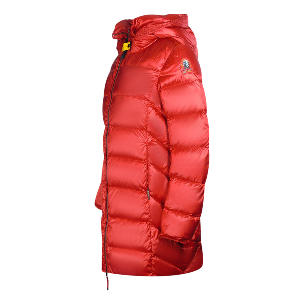 Parajumpers Marion Red Long Hooded Down Jacket S