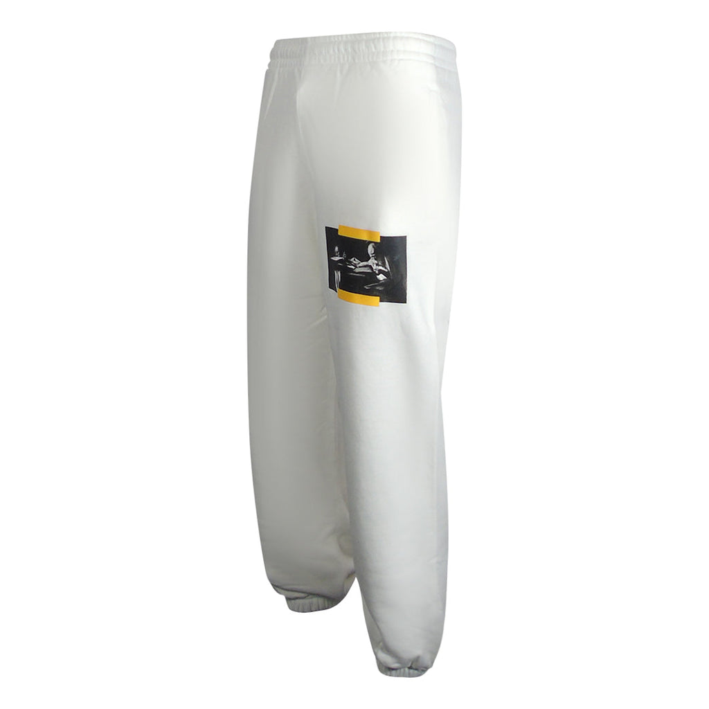 Off-White Caravaggio Painting Shorten Logo White Sweatpants XS