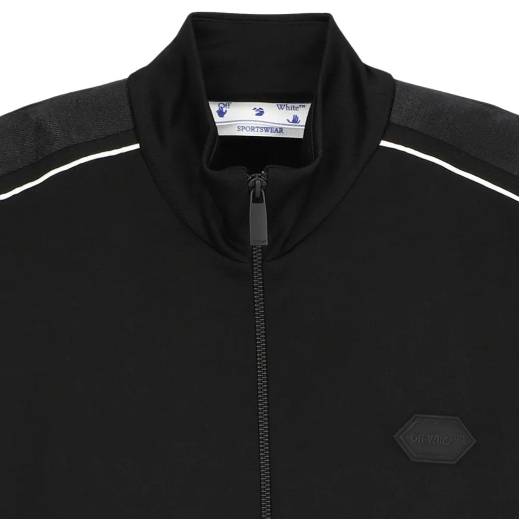 Off-White Knit Tape Track Jacket Black M