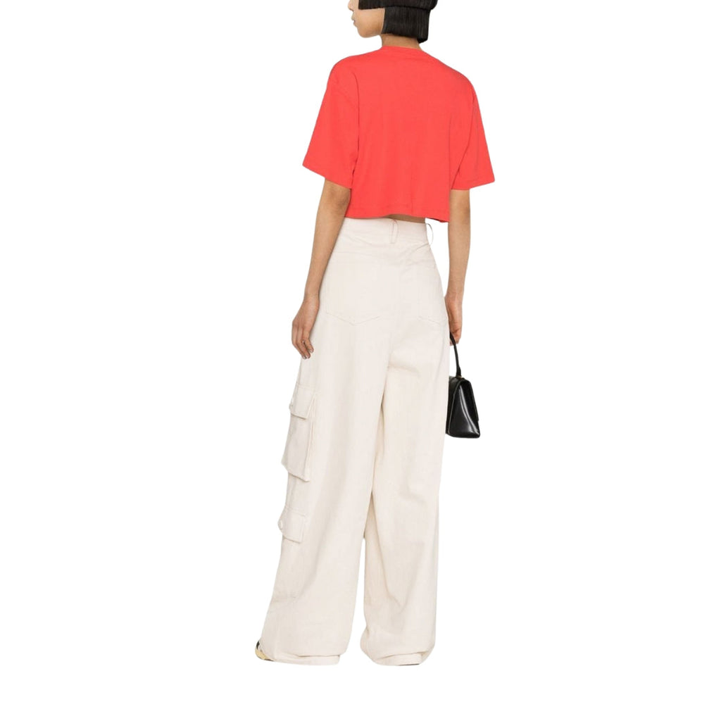 Off-White Logo Print Cropped T-Shirt M