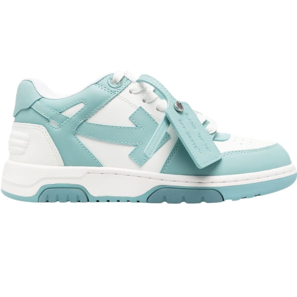 Off-White Out Of Office Low Top Blue Leather Sneakers UK 6