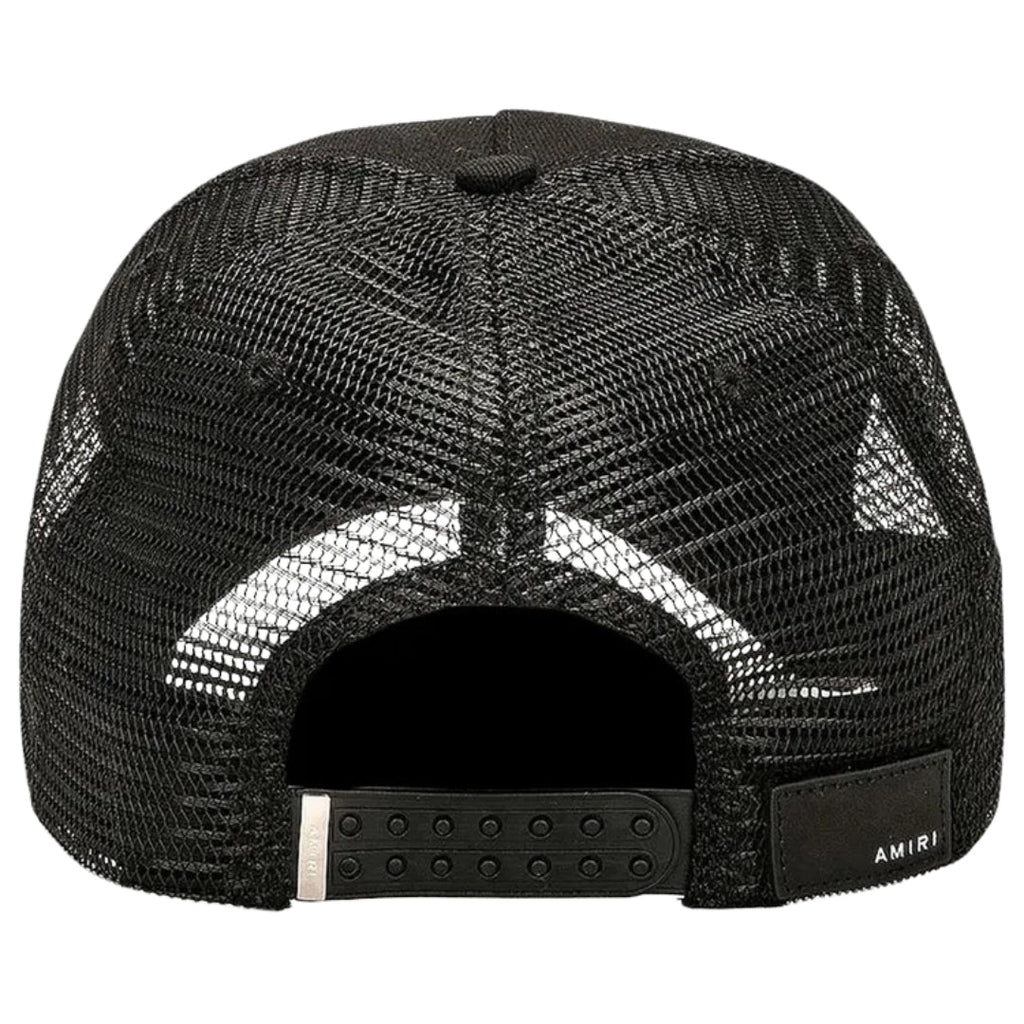 Amiri MA Branded Logo Black Trucker Hat One Size