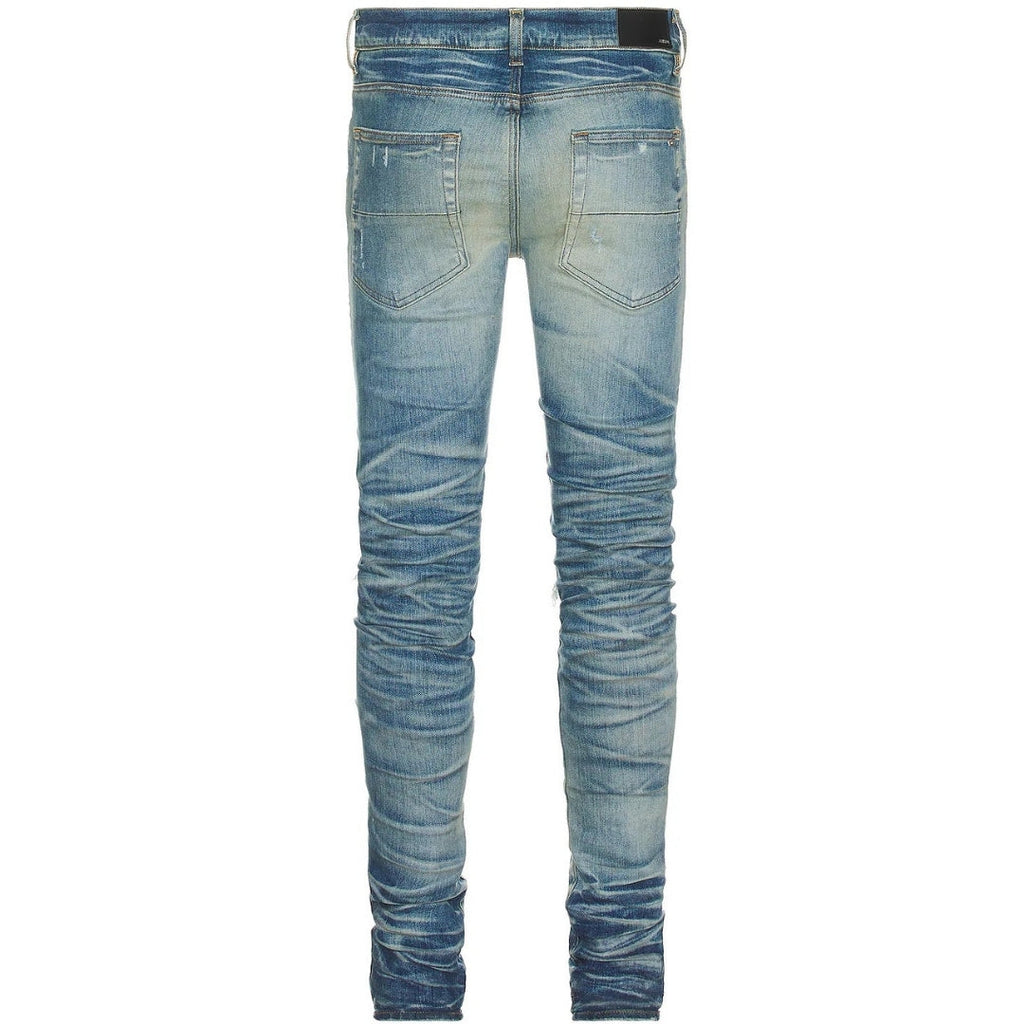 Amiri Mx1 Bleached Ma Honery Comb Indigo Blue Jeans Pf23Mds008 515 - Style Centre Wholesale