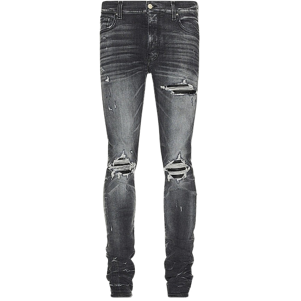 Amiri Mx1 Leather Storm Grey Jeans Pf23Mds045 516 - Style Centre Wholesale
