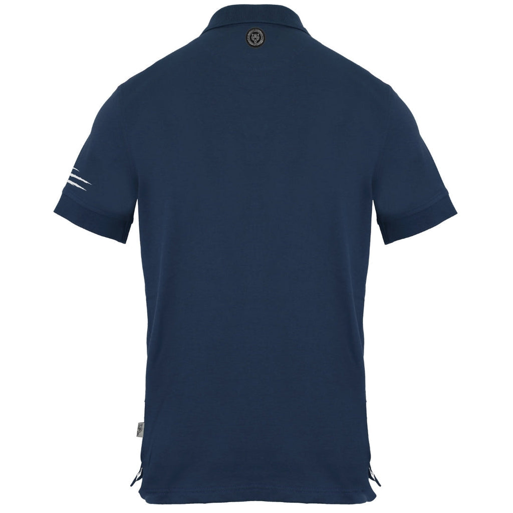 Plein Sport Circle Emblem Logo Navy Blue Polo Shirt S