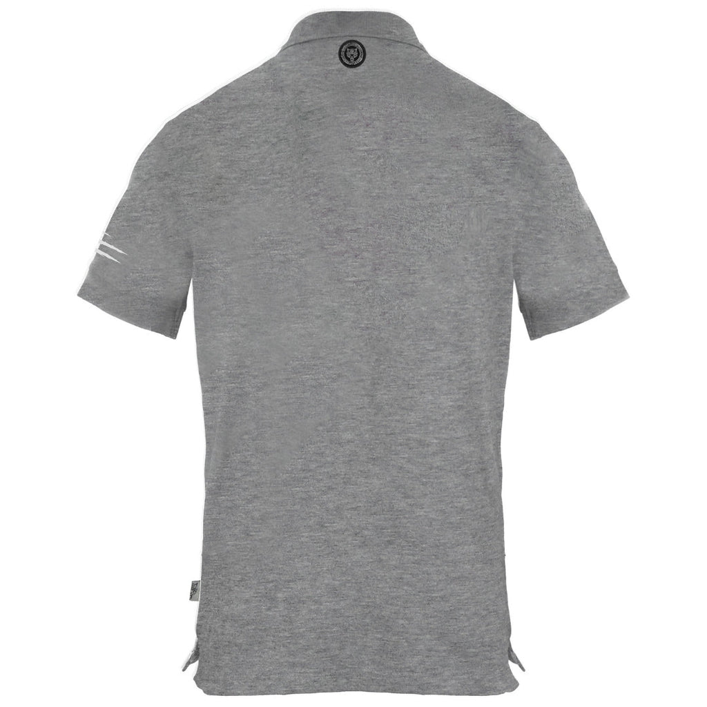 Plein Sport Circle Emblem Logo Grey Polo Shirt S