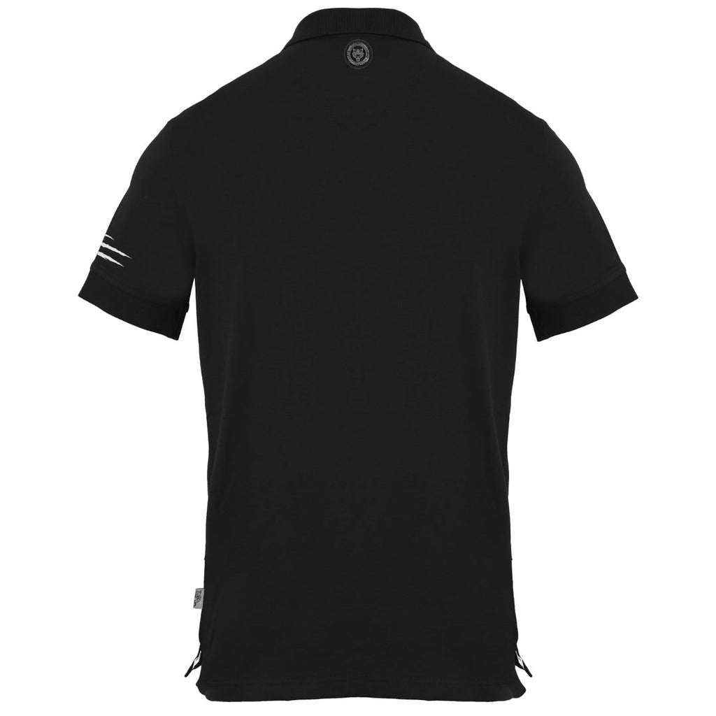 Plein Sport Circle Emblem Logo Black Polo Shirt S