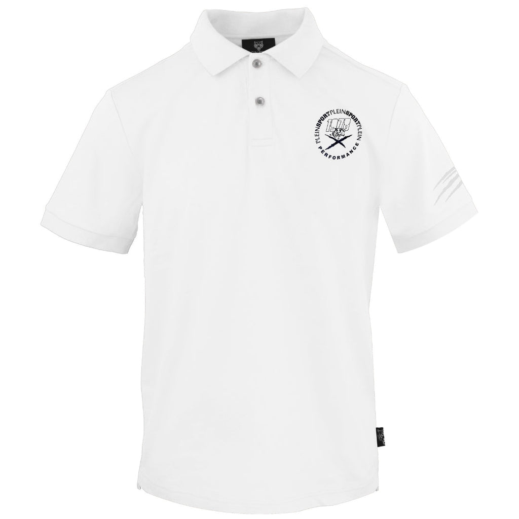 Plein Sport Performance Logo White Polo Shirt S