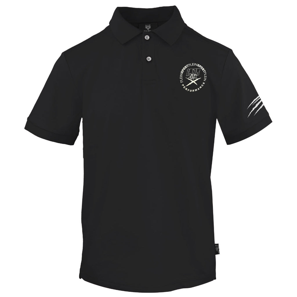 Plein Sport Performance Logo Black Polo Shirt S