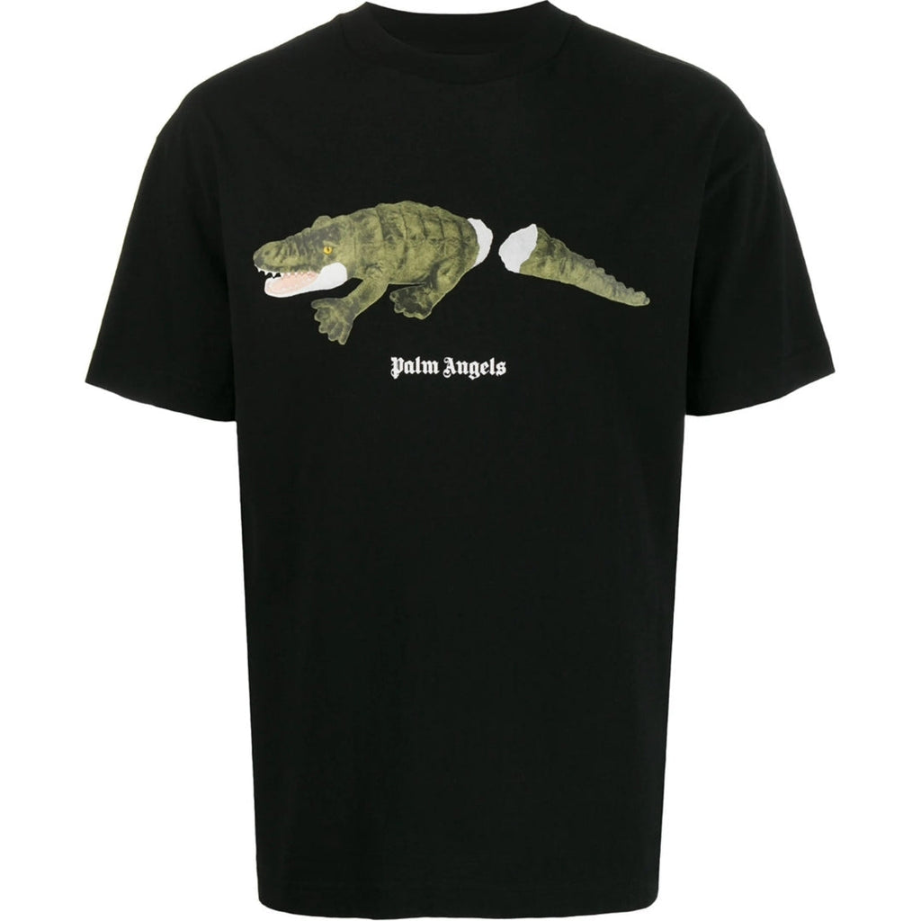 Palm Angels Croc Design Logo Black T-Shirt M