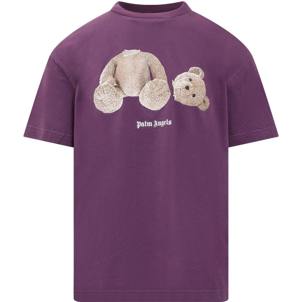 Palm Angels Kill The Bear Logo Purple T-Shirt XS