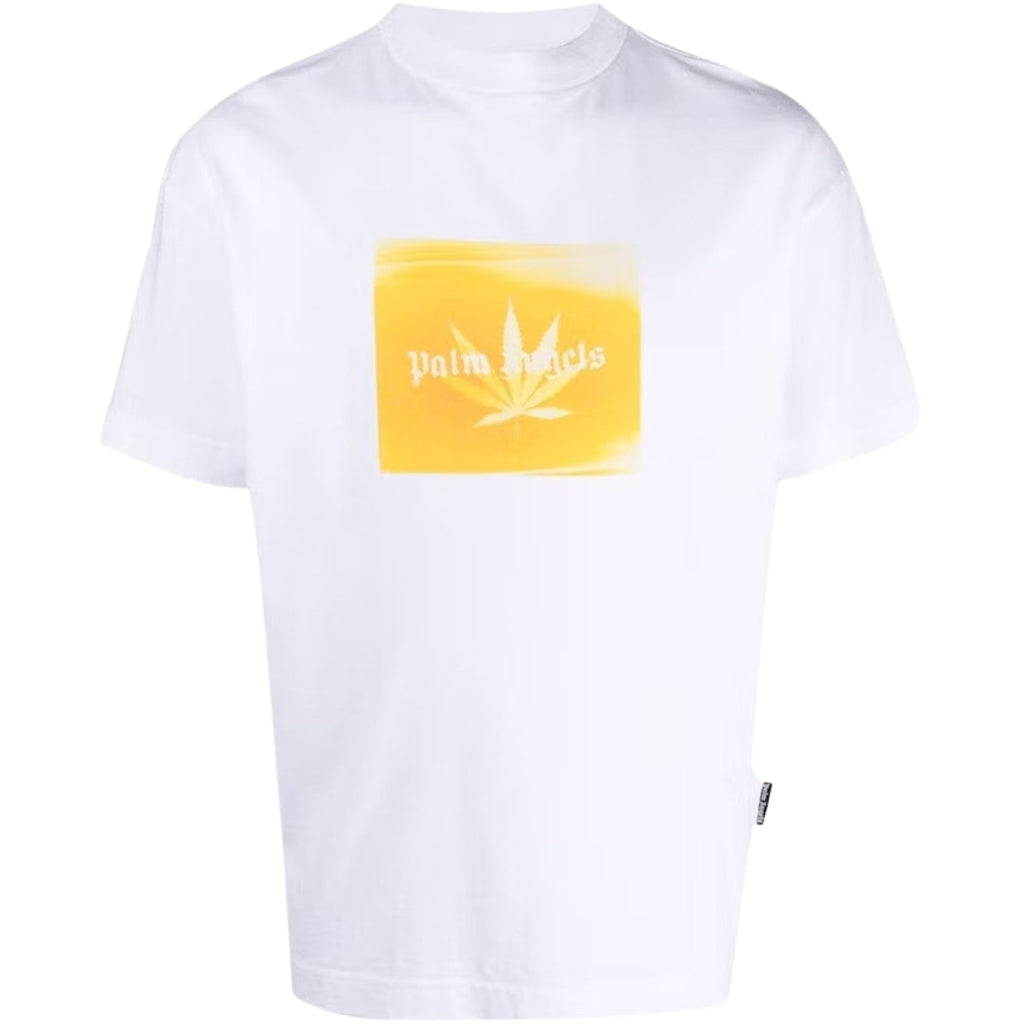 Palm Angels Leaf Logo Classic White T-Shirt S