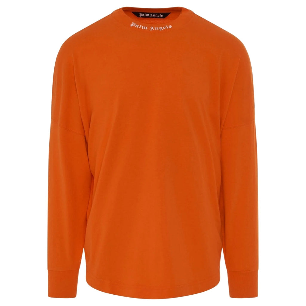 Palm Angels Classic Logo Long Sleeve Orange T-Shirt XS