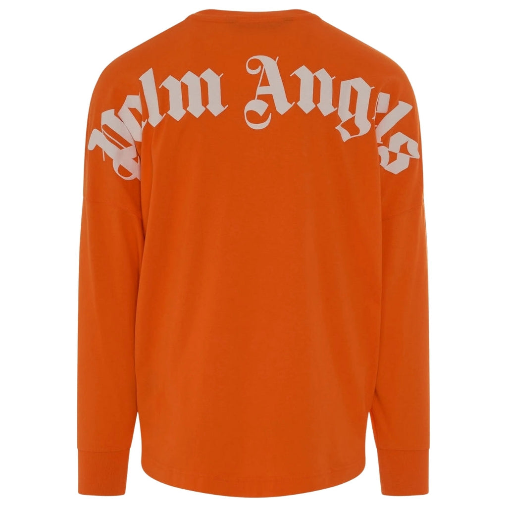 Palm Angels Classic Logo Long Sleeve Orange T-Shirt XS