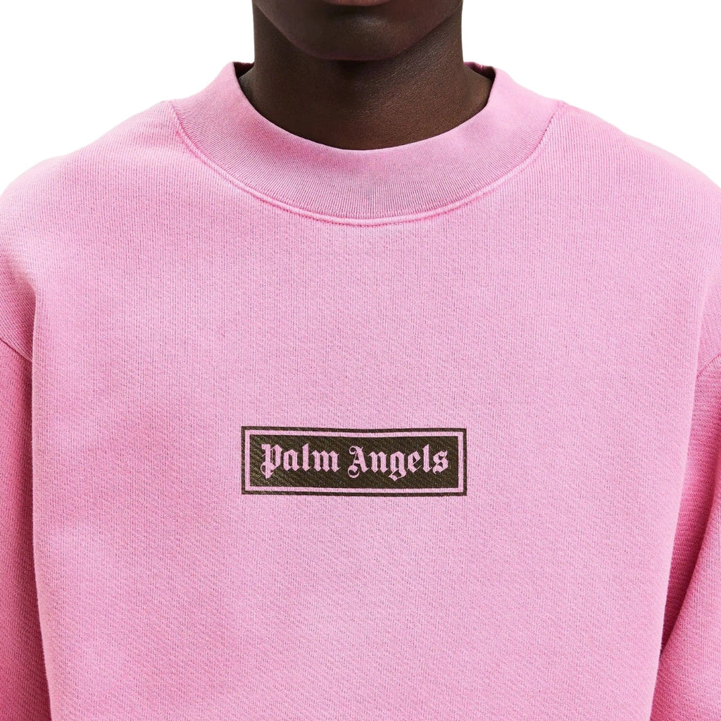 Palm Angels GD Box Logo Crewneck Pink M