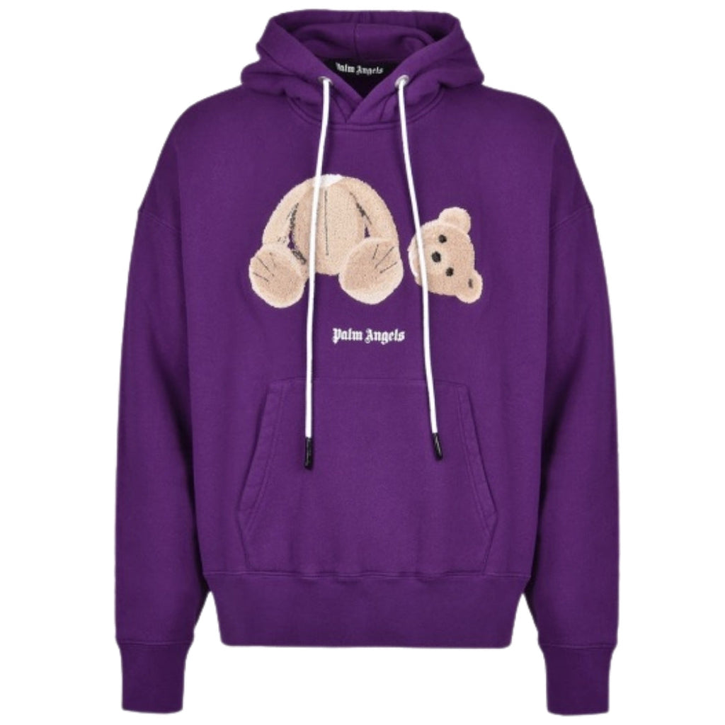 Palm Angels Kill The Bear Logo Purple Hoodie XS