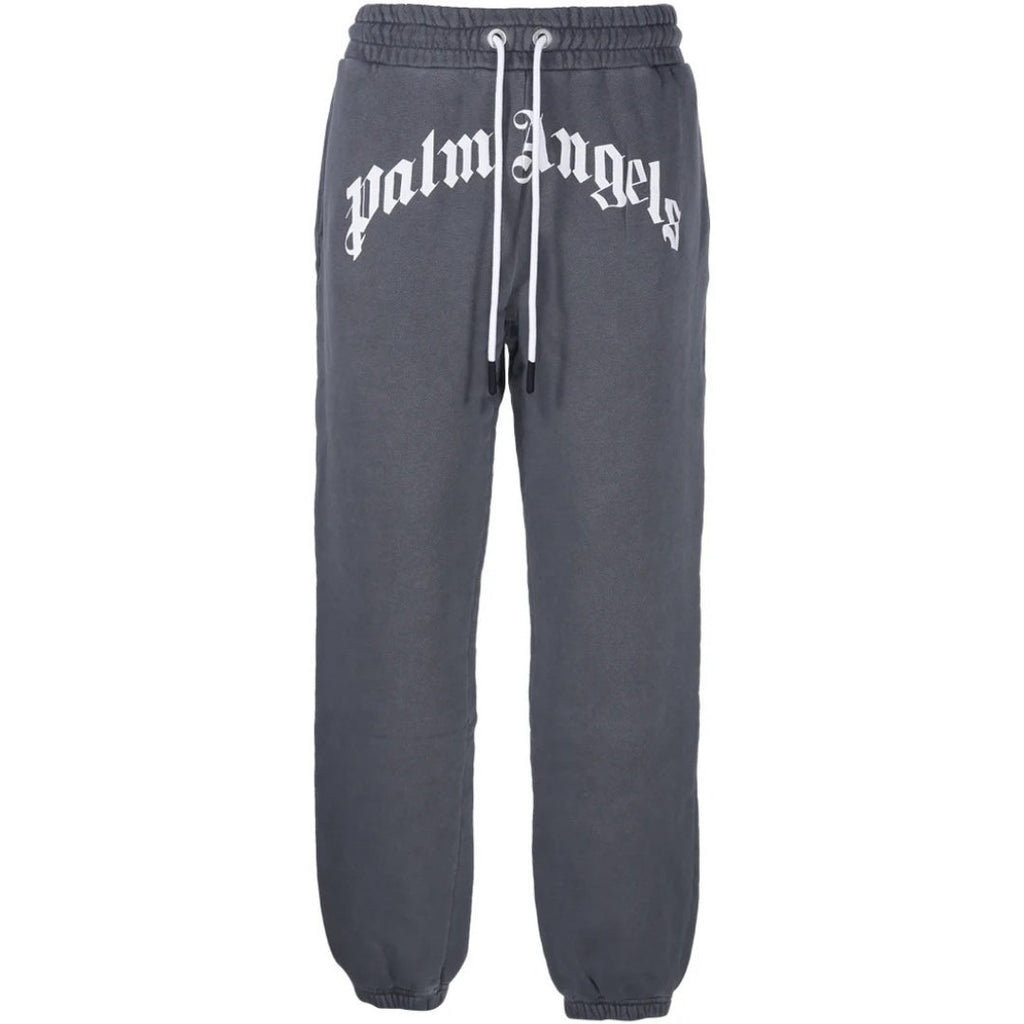 Palm Angels GD Currved Logo Washed Black Sweatpants M