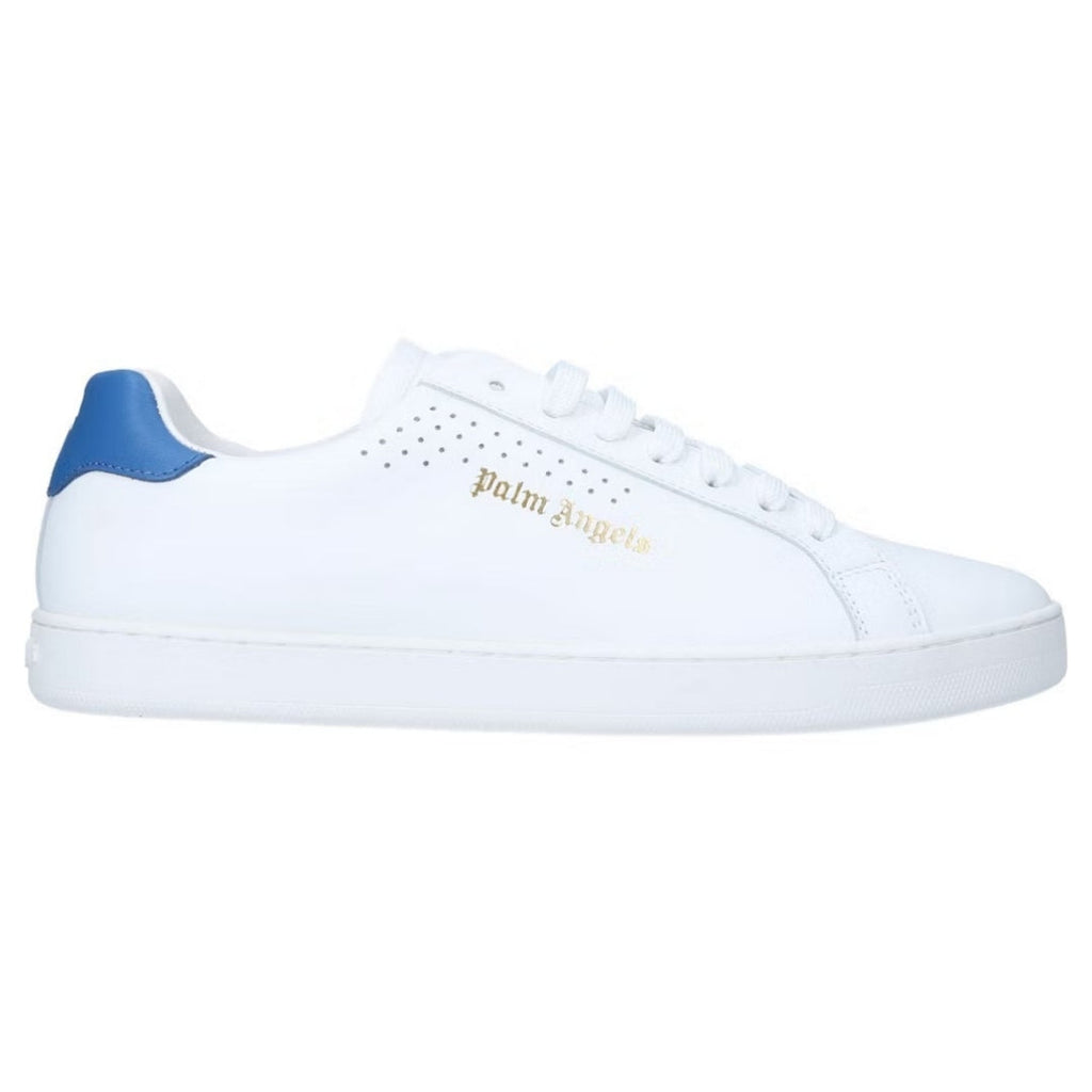 Palm Angels Blue Heel New Tennis Calf Leather White Sneaker EU 41