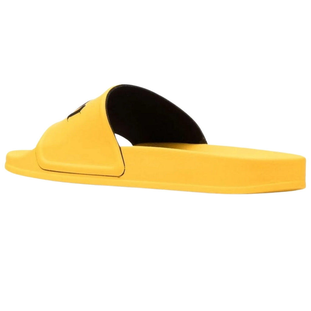 Palm Angels Gothic Print Yellow Pool Slides EU 40