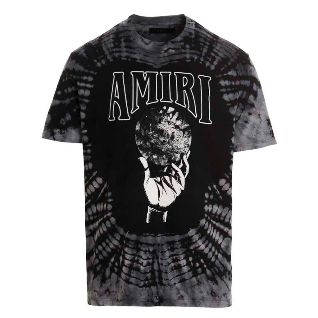 Amiri Crystal Ball SS Logo Tie-Dye Black T-Shirt L