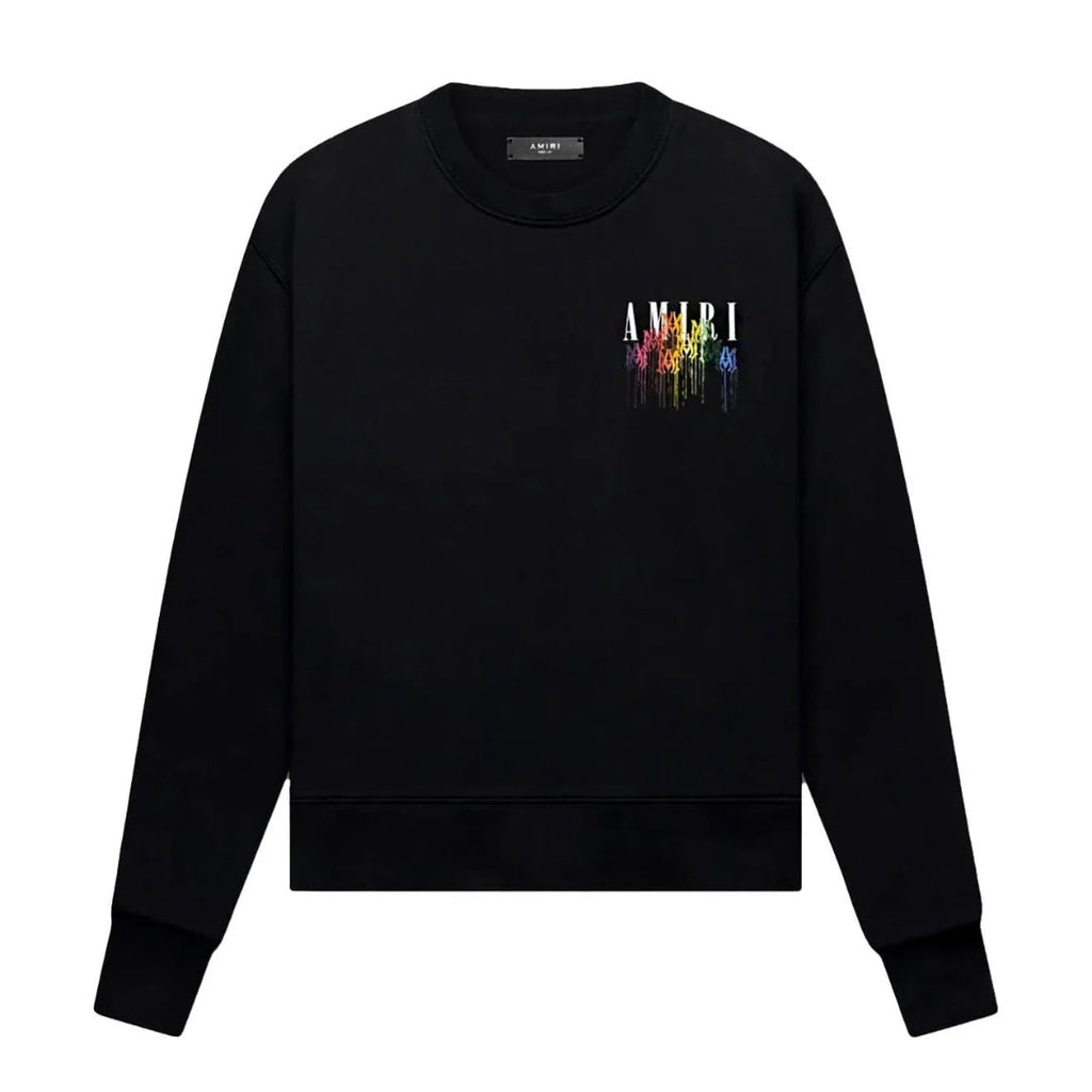 Amiri MA Drip Collage Logo Black Sweatshirt XS