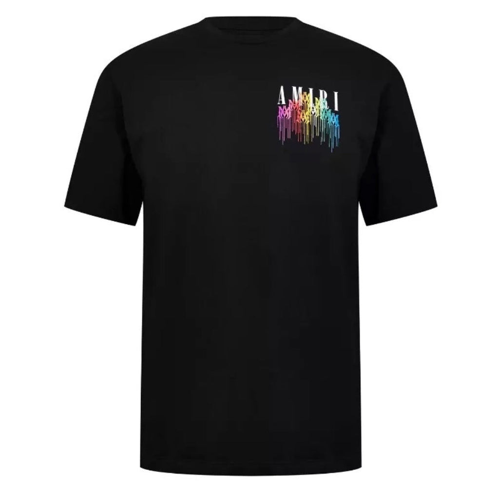 Amiri MA Drip Collage Design Black T-Shirt XS