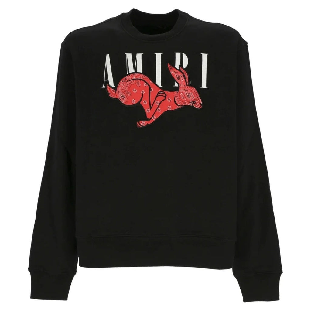 Amiri Cny Rabbit Logo Black Sweatshirt S