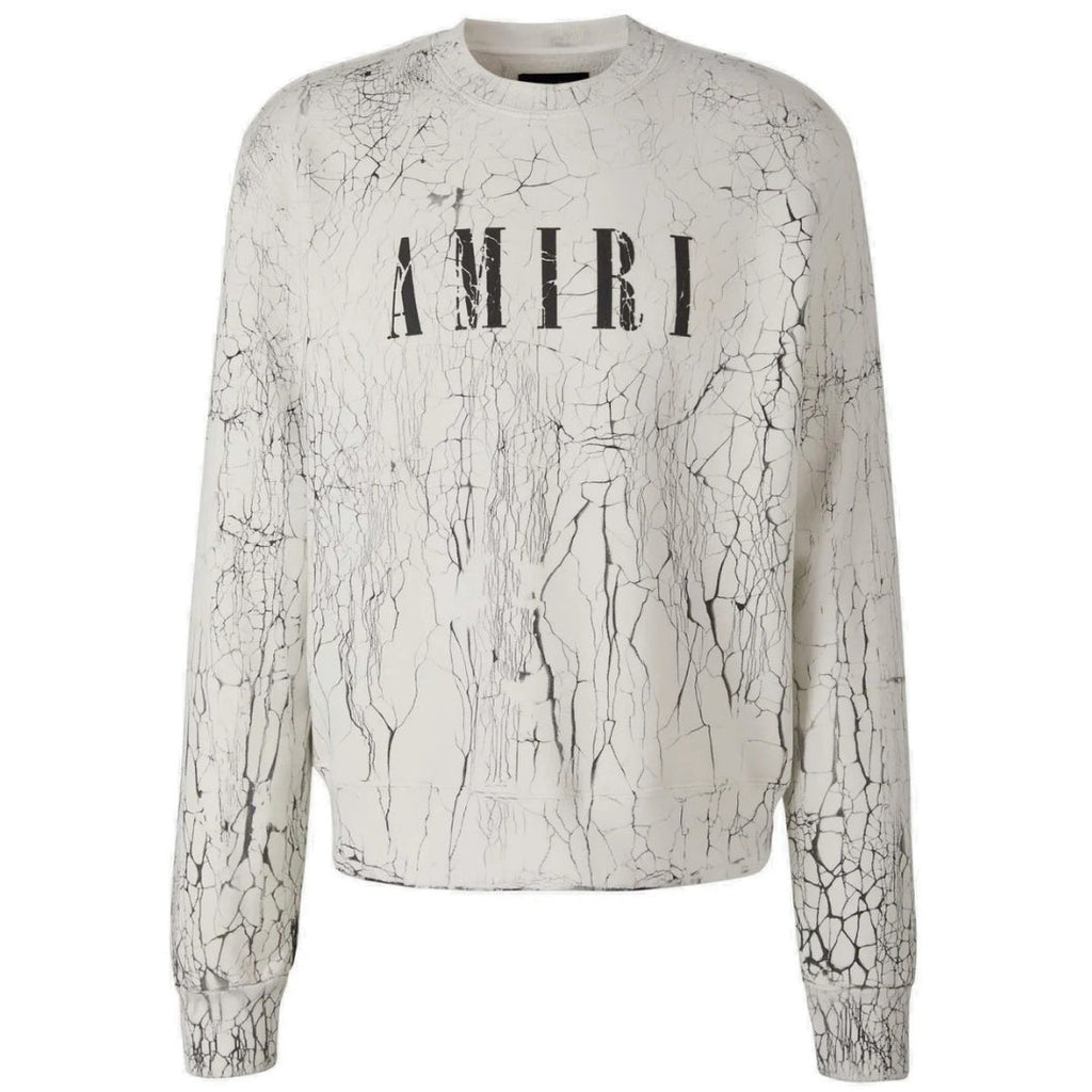 Amiri Core Logo Cracked Dry White Sweatshirt S