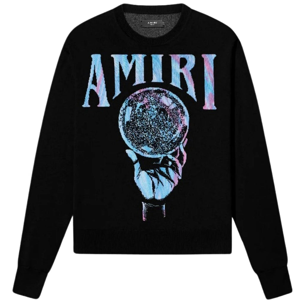 Amiri Crystal Ball Design Black Knitted Jumper M