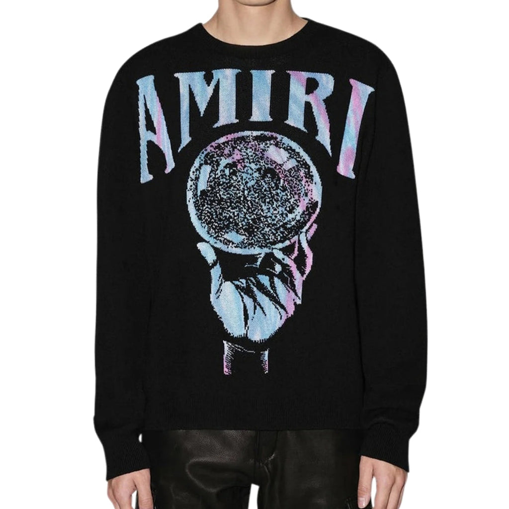 Amiri Crystal Ball Design Black Knitted Jumper M