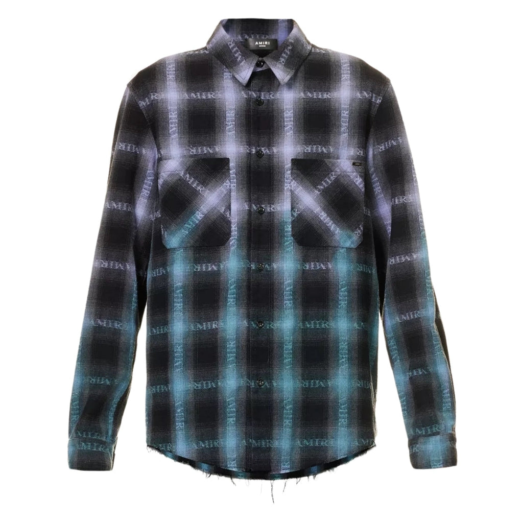 Amiri Long Sleeve Plaid Purple Shirt S