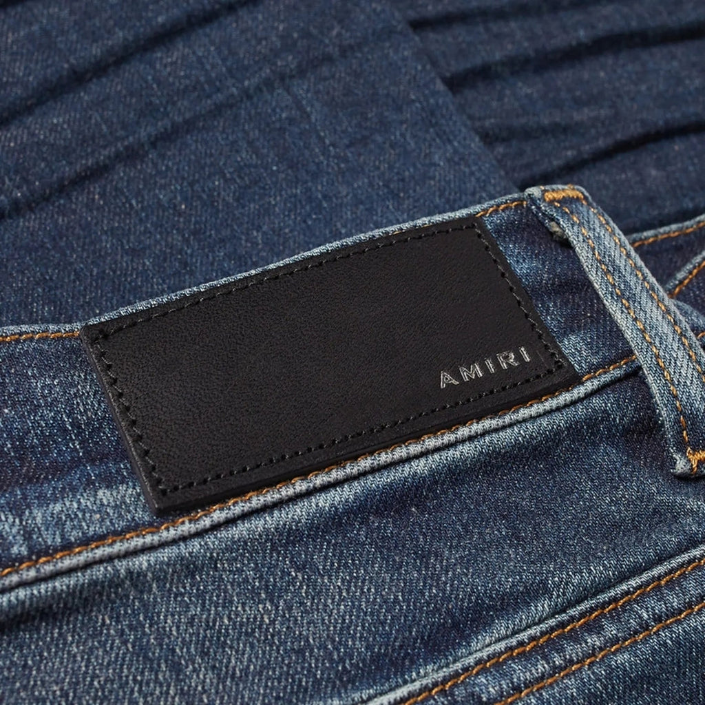 Amiri Slim Fit Slash Deep Classic Blue Denim Jeans W30 L32 / 32L