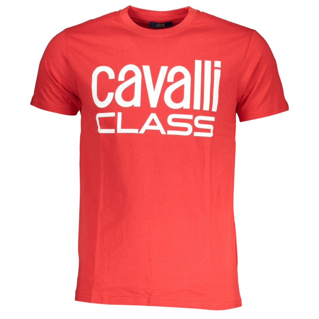 Cavalli Class Bold White Logo Red T-Shirt m