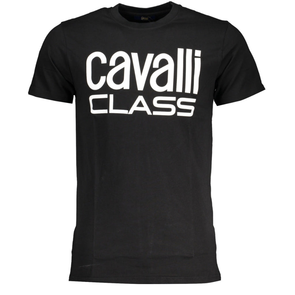 Cavalli Class Bold White Logo Black T-Shirt m