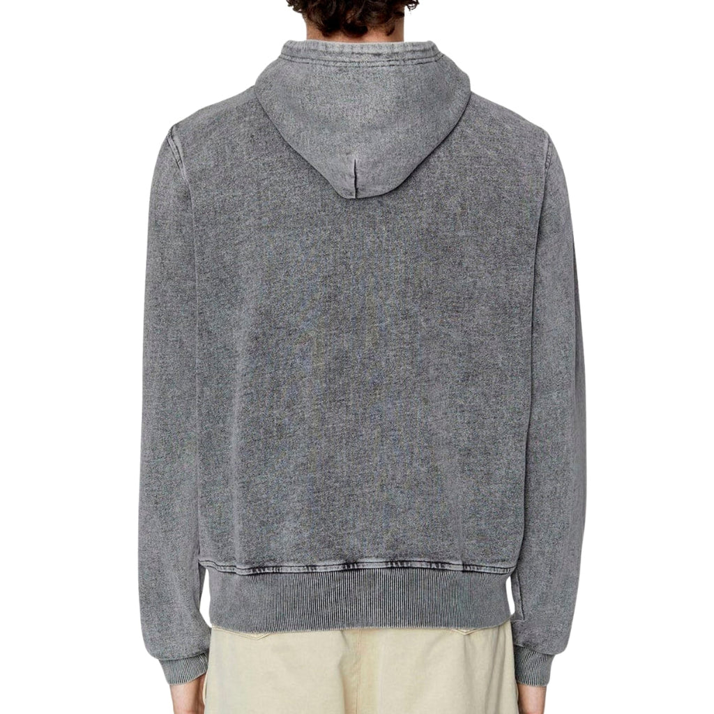DIESEL S-GINN-HOOD-E1 141 GREY HOODED JUMPER MALE M