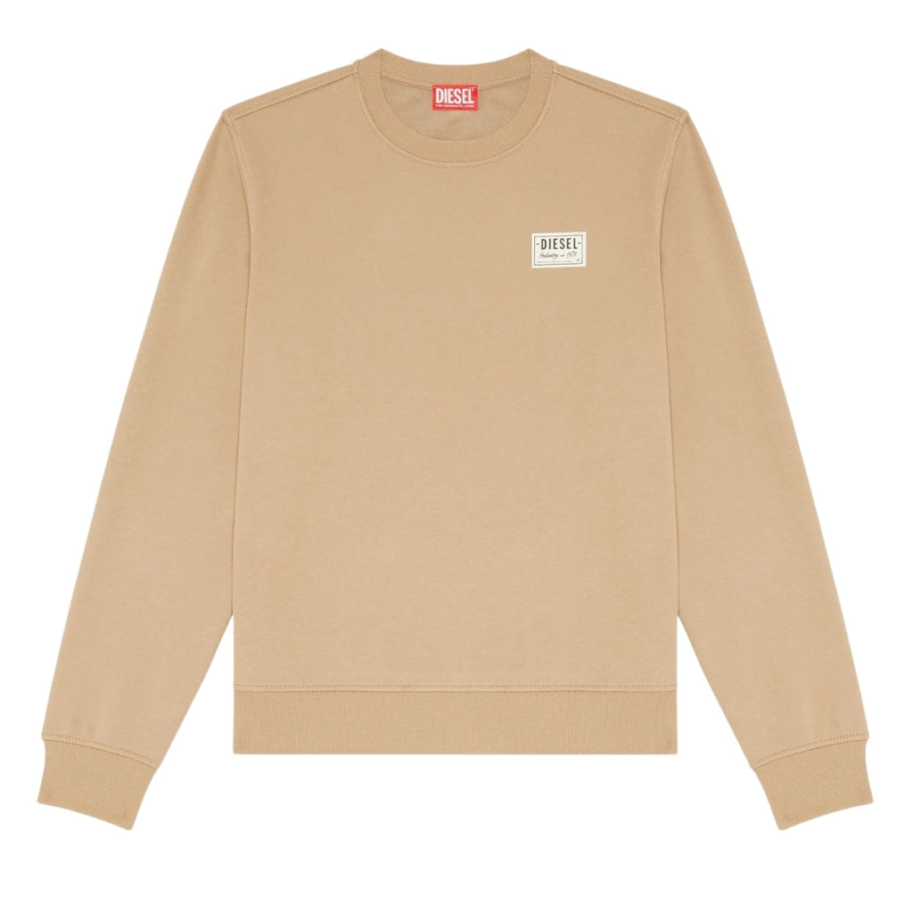 Diesel Small Patch Logo Beige Sweatshirt S