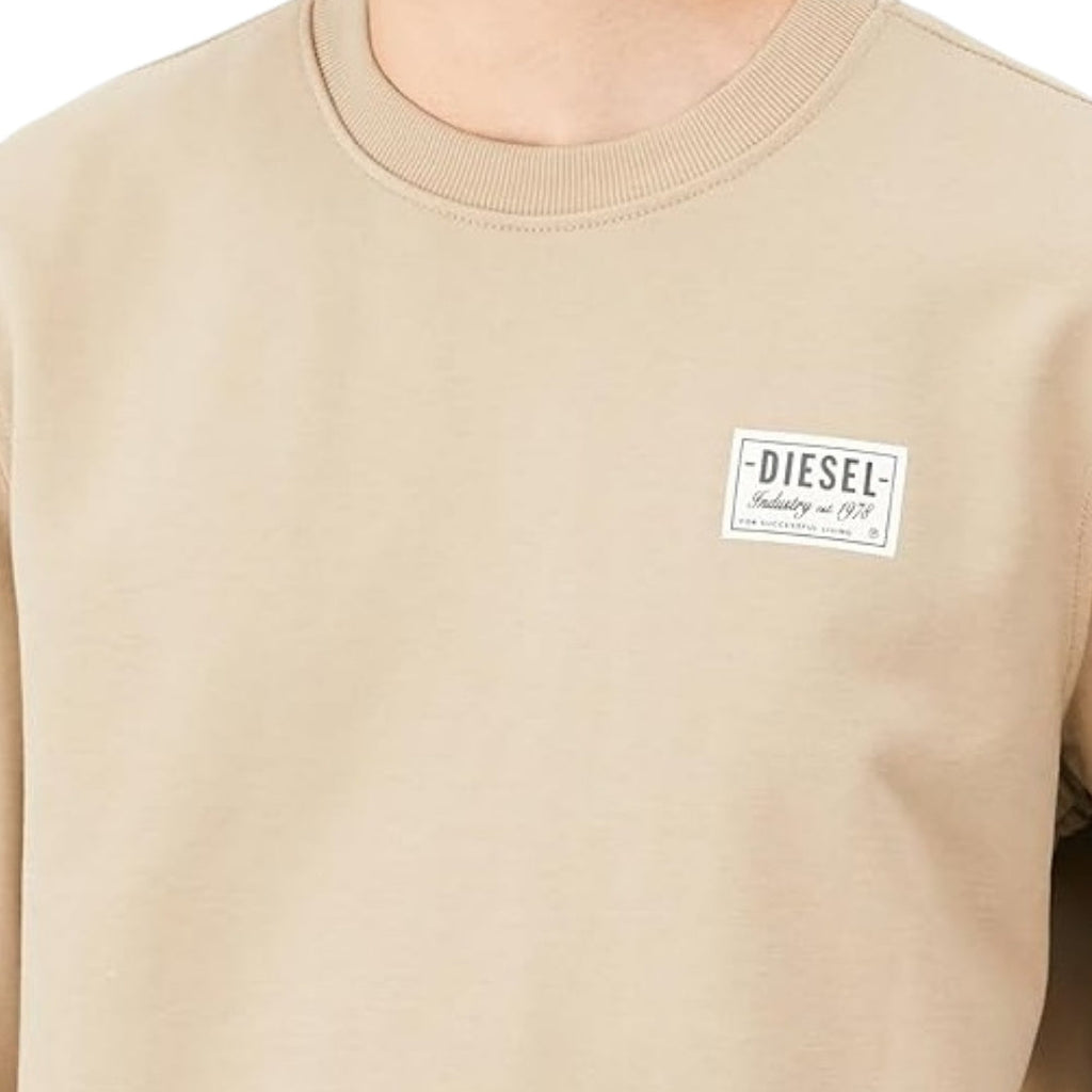 Diesel Small Patch Logo Beige Sweatshirt S