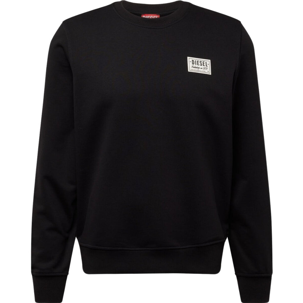 Diesel Small Patch Logo Black Sweatshirt S