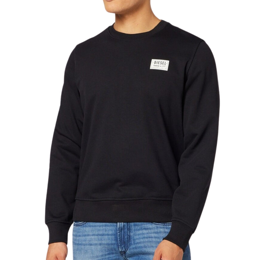 Diesel Small Patch Logo Black Sweatshirt S