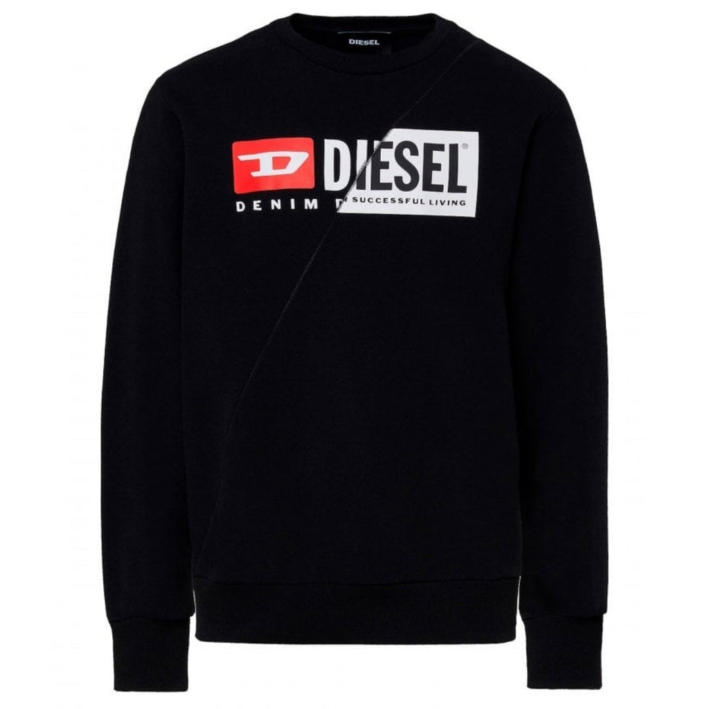 Diesel Cut Division Logo Black Sweatshirt S