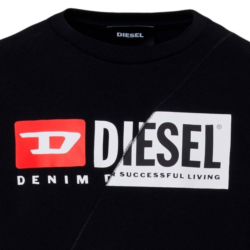 Diesel Cut Division Logo Black Sweatshirt S