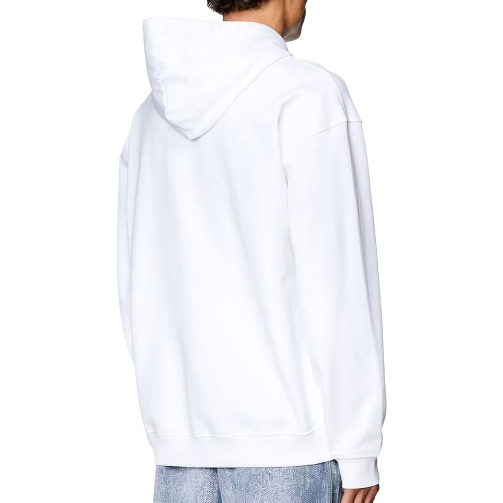 Diesel Double Destroyed Logo White Hoodie S