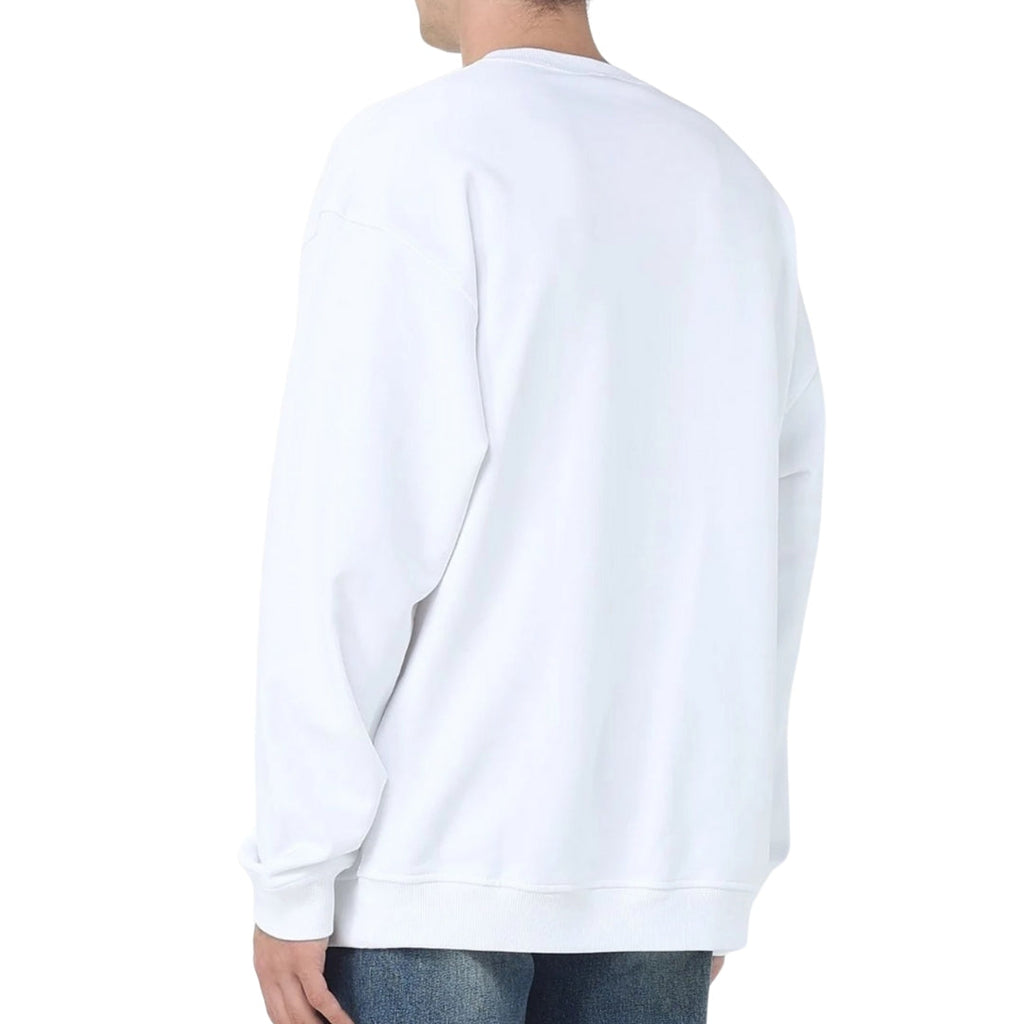 Diesel Double Destroyed Logo White Sweatshirt S