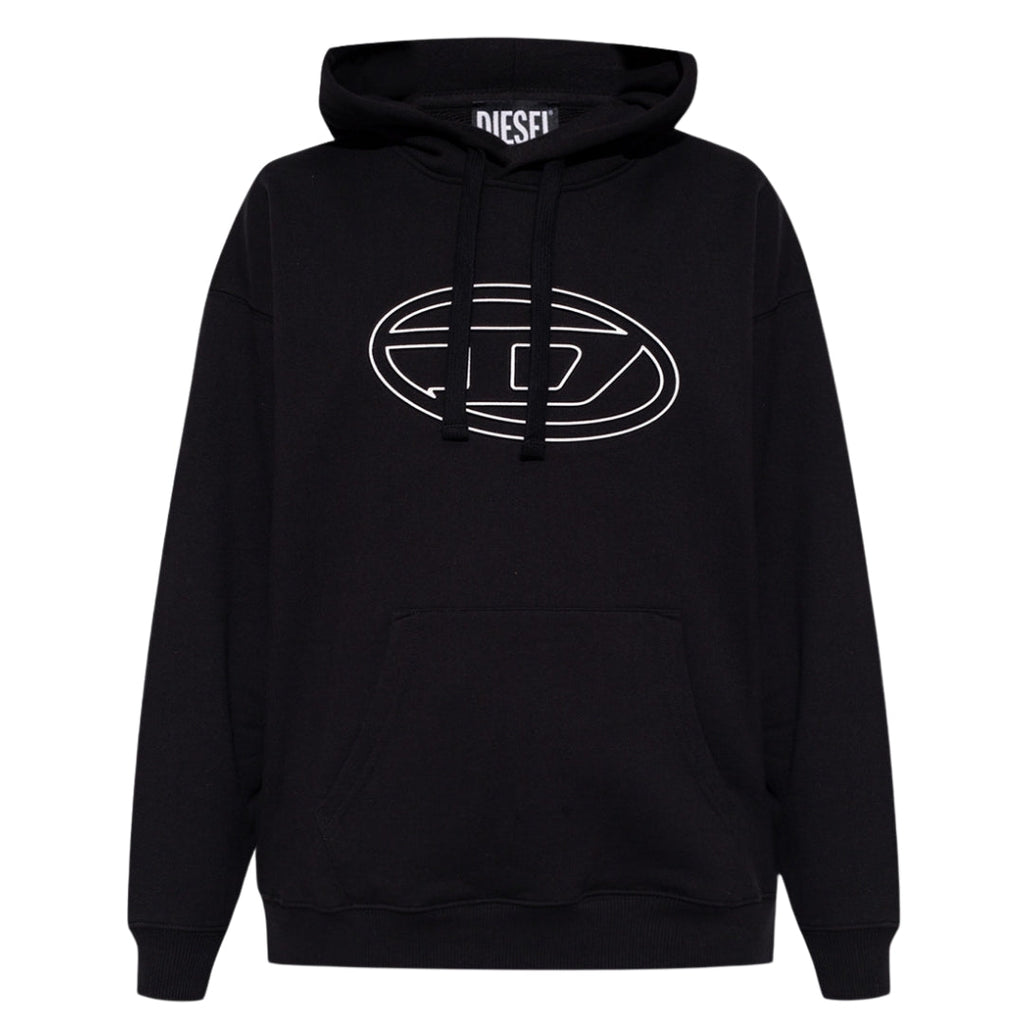 Diesel Iconic Oval D Logo Black Hoodie M