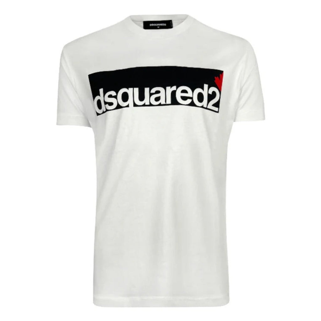 Dsquared2 Cool Fit Large Block Logo White T-Shirt XS