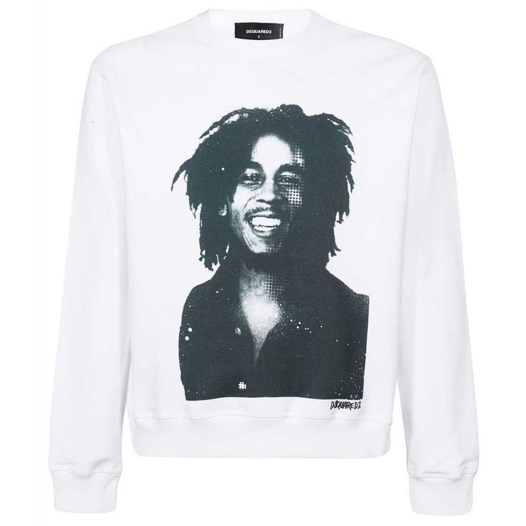 Dsquared2 Bob Marley Cool Fit White Sweatshirt XS