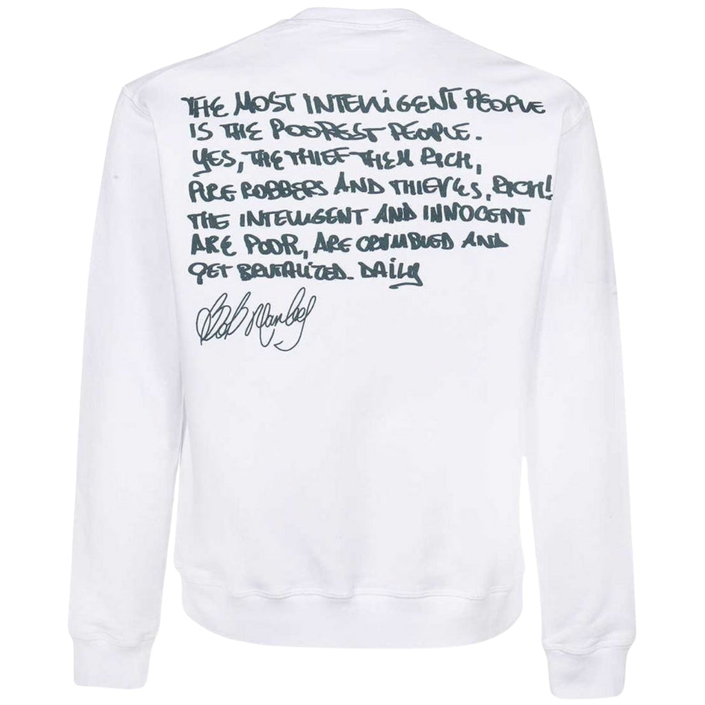 Dsquared2 Bob Marley Cool Fit White Sweatshirt XS